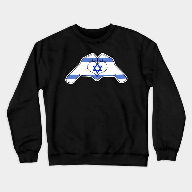 Heart For Israel Crewneck Sweatshirt by Whitelaw Comics